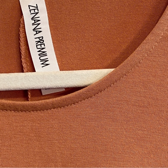 Tunic Pocket Dress, 3/4 sleeve - Camel - Picture 3 of 3